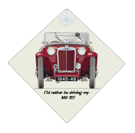 MG TC 1945-49 Car Window Hanging Sign